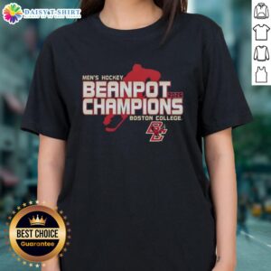 Boston College Eagles Men's Hockey 2026 Beanpot Champions locker room ladies tee showcasing team pride and victory.