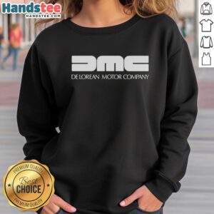 Good Delorean Motor Company sweatshirt featuring a retro design, perfect for fans of classic cars and 80s nostalgia.