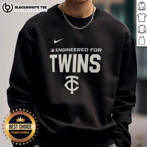 Top Engineered for Minnesota Twins MLB Logo Sweatshirt featuring vibrant team colors and cozy design for fans.