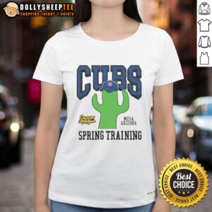 Top Chicago Cubs Cactus League ladies tee featuring a vibrant team logo and stylish design for ultimate fan comfort.