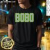 Bobo Custom Neon Green Pattern Text Seattle Seahawks T-Shirt featuring vibrant design and team logo.