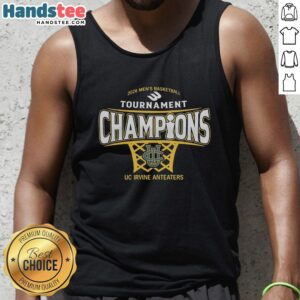 Premium UC Irvine Anteaters men's basketball tank top celebrating 2026 Big West Conference Tournament champions.