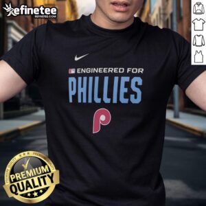Original Engineered Philadelphia Phillies MLB logo T-shirt showcasing vibrant design and team spirit for fans.