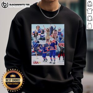 Official Olympics Team USA Dominated Sweatshirt featuring bold graphics and comfortable design for fans and athletes.