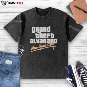 Good Grand Theft Alvarado New York City washed t-shirt featuring unique graphic design and comfortable fit.
