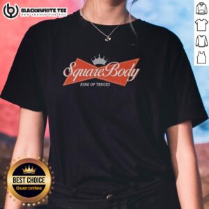 Official Square Body King of Trucks Budweiser Logo Ladies Tee featuring a stylish design for truck enthusiasts.