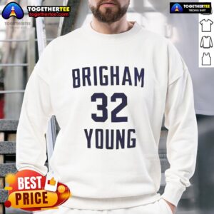 Jimmer Fredette Brigham Young 32 sweatshirt featuring a stylish design, perfect for fans of BYU basketball.