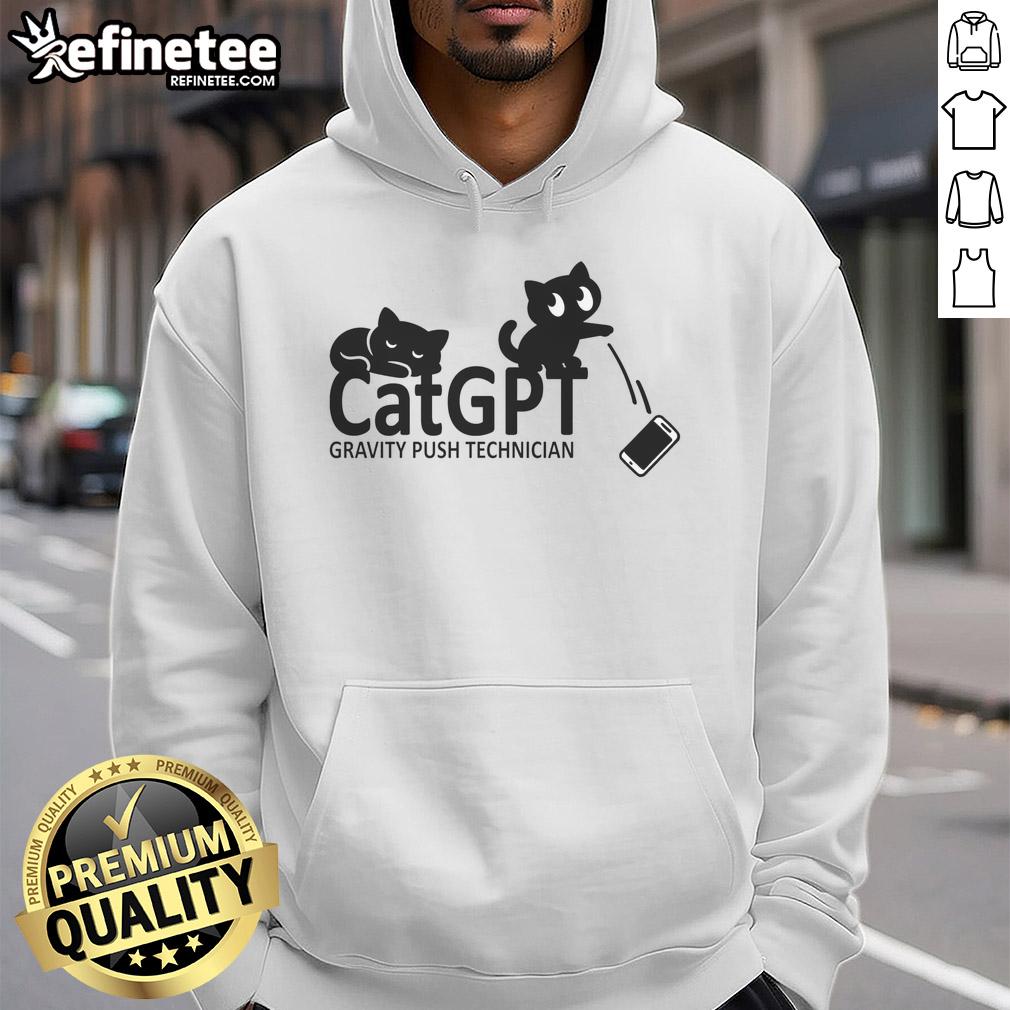 catgpt-gravity-push-technician-hoodie Alt Text: CatGPT Gravity Push Technician Hoodie featuring a sleek design and vibrant colors for tech enthusiasts and cat lovers.