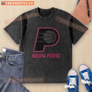 Premium Indiana Pacers highlight reel washed t-shirt featuring vibrant team colors and graphics for fans.