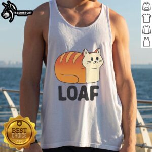 Original Cat Loaf Tank Top featuring a cute cat loaf design, perfect for cat lovers and casual summer wear.