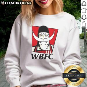 Alt Text: Top WBFC Whitebeard One Piece Luffy logo sweatshirt featuring vibrant design and cozy fit for anime fans.
