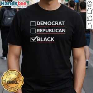 Official Dr. Boyce Watkins Democrat Republican Black T-Shirt featuring bold graphics and a stylish design for political enthusiasts.