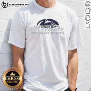 Alt Text: Nice Penn State Nittany Lions t-shirt celebrating women in sports with vibrant design and bold text.