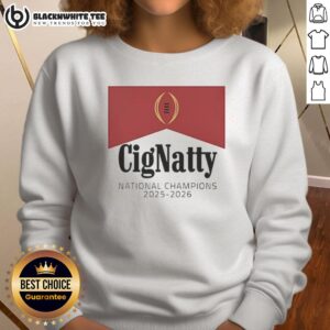 Awesome Cignatty Curt Cignetti National Champions 2025-2026 Sweatshirt showcasing vibrant team colors and logo.