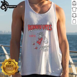 Original Utah Skeleton Runnin' Utes tank top featuring bold colors and unique design for University of Utah fans.