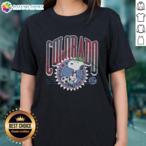 Pretty Peanuts Snoopy X Colorado Rapids Ladies Tee featuring a stylish design perfect for fans and casual wear.
