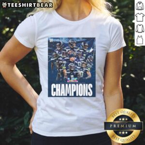Seattle Seahawks Team graphic on a ladies tee celebrating Super Bowl LX 2026 champions, perfect for fans.