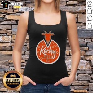 Awesome Kechy Pizza Co logo on a stylish tank top, perfect for pizza lovers and casual wear.