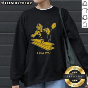 Alt Text: Official Pittsburgh Steelers Football 1962 retro logo sweatshirt featuring vintage design and classic team colors.