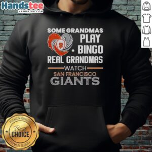Alt Text: Original San Francisco Giants hoodie in diamond heart shape, perfect for grandmas who watch baseball.
