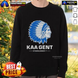 Awesome KAA Gent FC logo sweatshirt featuring bold team colors and design, perfect for fans of KAA Gent.