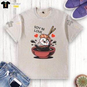 Pretty Soy in Love washed t-shirt featuring a soft, stylish design perfect for casual wear.