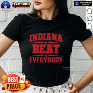 Top Indiana Beat Everybody Ladies Tee in vibrant colors, perfect for showcasing Indiana pride and unique style.