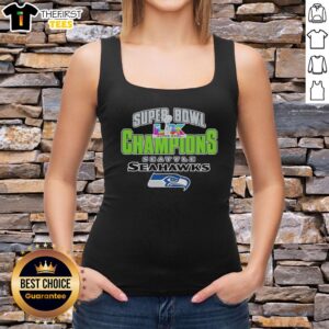 Alt Text: Official Seattle Seahawks Super Bowl XLVIII Champions 2026 logo tank top featuring team colors and championship design.