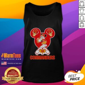Good Washington Commanders Mickey Mouse Love Heart Tank Top showcasing a fun design for fans of the team and Disney.