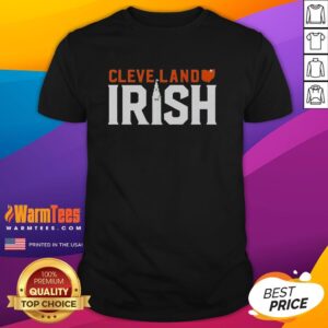 Official Cleveland Irish St. Patrick's Day T-Shirt featuring vibrant green design and festive shamrock graphics.