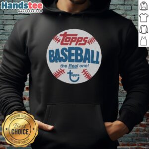 Premium Topps Baseball The Real One Raglan Hoodie in stylish design, perfect for fans and casual wear.