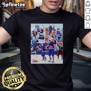 Alt Text: Awesome Olympics Team USA Dominated T-Shirt featuring bold graphics celebrating Team USA's Olympic success.