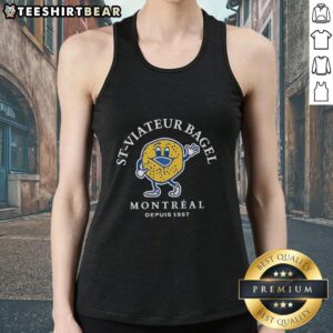 Stylish Nice St-Viateur Bagel Montreal tank top featuring bagel graphics, perfect for food lovers and Montreal souvenirs.