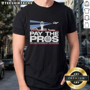 Official Pay The Pros Certified Professional Controllers T-Shirt featuring logo and design for gaming enthusiasts.