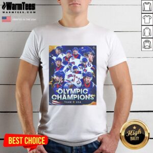 Awesome Olympics Champions Team USA 2026 T-Shirt featuring bold graphics and vibrant colors for fans and athletes.