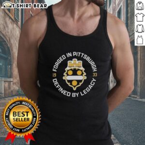 Pretty Forged in Pittsburgh Defined by Legacy 1933 Steelers throwback tank top showcasing vintage team pride.