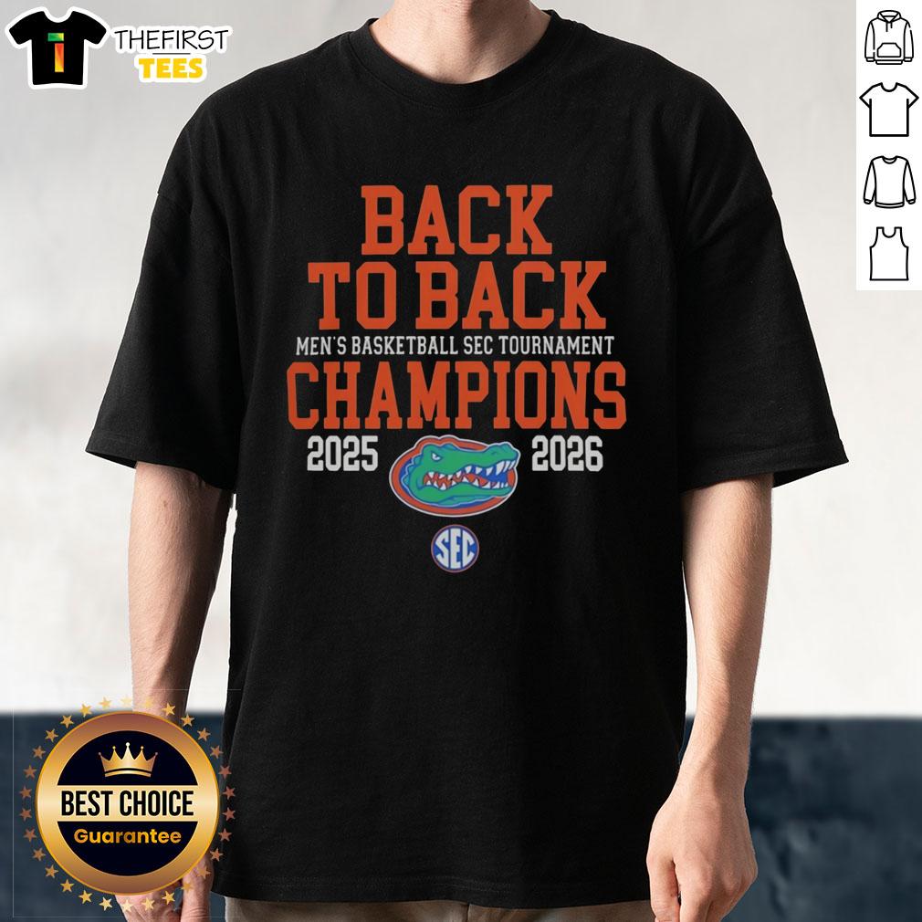 funny-florida-gators-back-to-back-mens-basketball-sec-tournament-champions-2025-2026-t-shirt Funny Florida Gators Back To Back Men's Basketball SEC Tournament Champions 2025 2026 T-Shirt design featuring vibrant graphics.