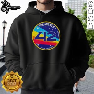 Pretty hoodie featuring 'The Answer Is 42' design, perfect for fans of life, the universe, and everything.