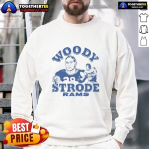Nice Los Angeles Rams Woody Strode sweatshirt featuring vibrant team colors and logo, perfect for fans and collectors.