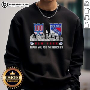 2026 New York Rangers sweatshirt featuring all names and a city skyline design, perfect for fans and stylish wear.