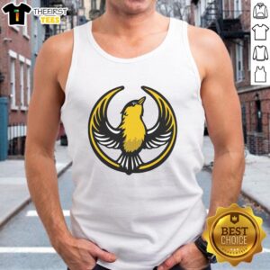 Alt Text: Stylish Premium Rebel Goldfinch Alliance tank top featuring a unique design, perfect for casual wear and summer outfits.