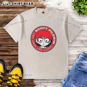 Alt Text: Original Scott Pilgrim Don't Get Mad Get Washed T-Shirt featuring vibrant graphics and a stylish fit for fans.