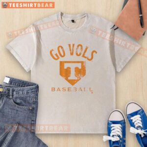 Top Tennessee Volunteers baseball washed t-shirt in orange, perfect for fans supporting the Go Vols team.