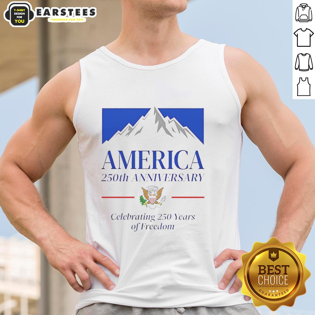 good-america-250th-anniversary-mountain-beer-celebrating-250-years-of-freedom-tank-top Good America 250th Anniversary mountain beer tank top celebrating 250 years of freedom with patriotic design.