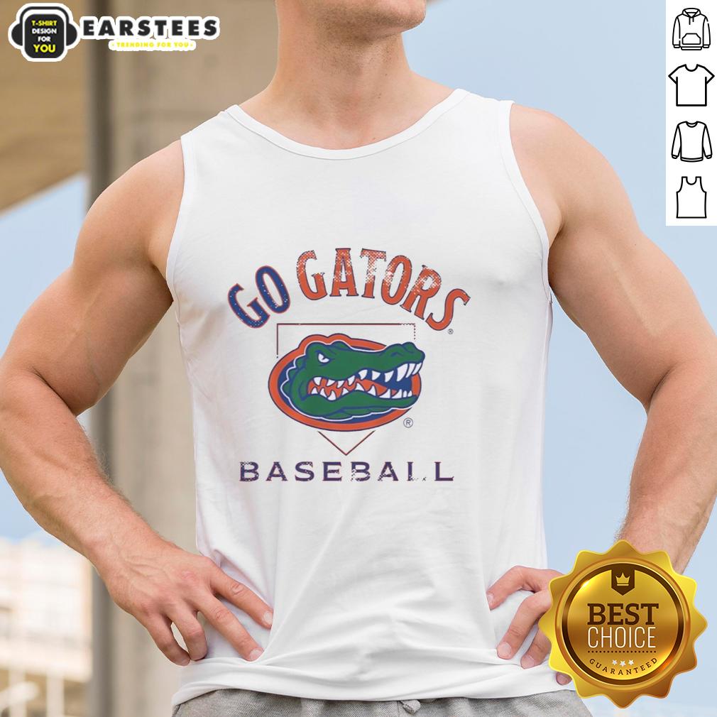 good-florida-gators-baseball-go-gators-tank-top Good Florida Gators baseball tank top featuring 'Go Gators' design, perfect for fans showing team spirit.