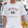 Good Go Dawgs Georgia Bulldogs baseball t-shirt featuring the team's logo and vibrant colors, perfect for fans.