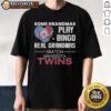 Alt Text: Good Minnesota Twins t-shirt featuring a heart shape design for grandmas who watch baseball instead of playing bingo.