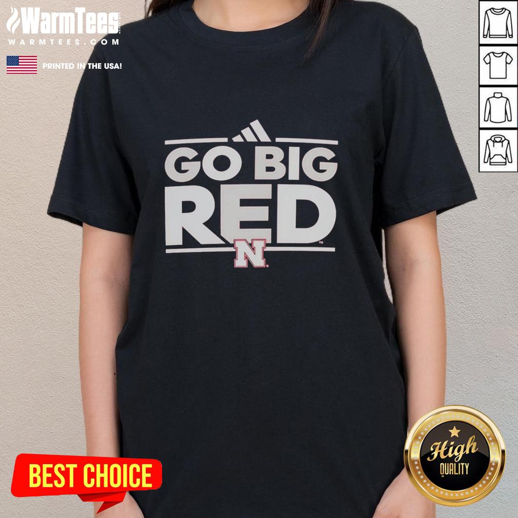 good-nebraska-cornhuskers-go-big-red-ladies-tee Good Nebraska Cornhuskers Go Big Red ladies tee featuring team colors and logo, perfect for fans showing their spirit.