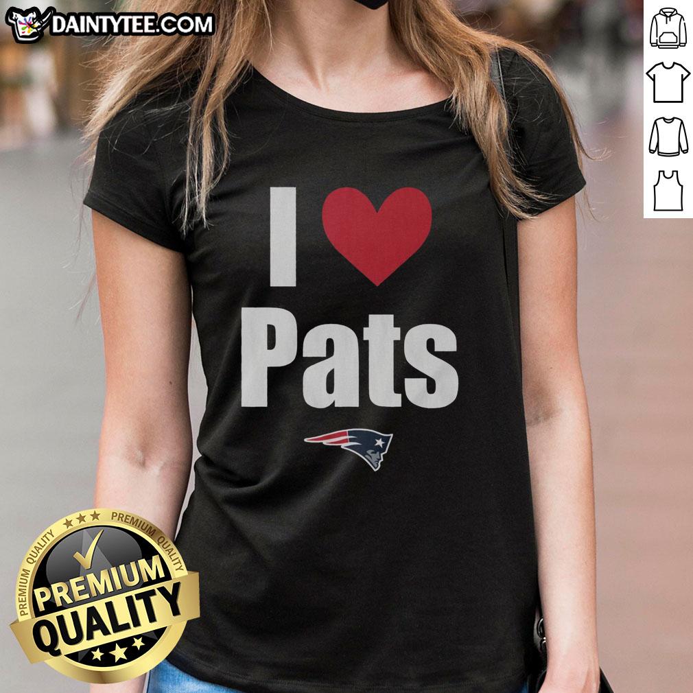 good-new-england-patriots-i-heart-pats-ladies-tee Good New England Patriots I Heart Pats Ladies Tee showcasing a stylish design for female fans of the Patriots.