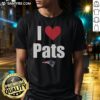 Good New England Patriots I Heart Pats T-Shirt featuring a bold heart design and team colors for passionate fans.